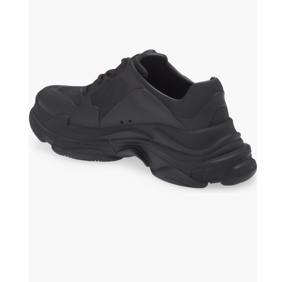 $975 Balenciaga Molded Synthetic Triple S Sneakers Black EU 46 US 13. Eu 42 US 9 - Picture 3 of 17